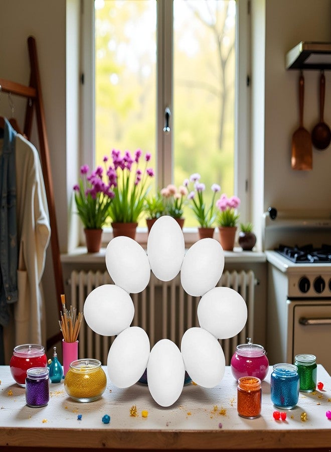GOUDOGEDC 10PCS Simulation Egg White Plastic Fake Eggs DIY Easter Ornaments Painting and Realistic Egg Crafts for Party Home Decor - Image 4